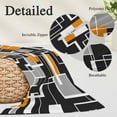 thumbnail image 3 of Burnt Orange Black Geometric Throw Pillow Covers, Modern Color Block Abstract Soft Breathable Pillow Cases with Invisible Zipper, Queen Size Pillowcases for Couch Bed Sofa Chair 20x30 Inches, 3 of 9