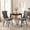Smoky Gray, variant on NORDICANA Modern Dining Chairs Set of 4, Farmhouse Kitchen Parsons Chairs Tufted, Space Saving, Olive Green