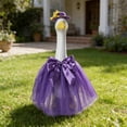 thumbnail image 6 of Lilixerw Spring Summer Goose Outfits Seasonal Cute Porch Goose Clothes with Bow & Hat,All Seasons Holiday Spring Goose Statue Costumes for 23" Cement Statue Garden Patio Outdoor Decor,Purple, 6 of 6