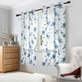 thumbnail image 2 of Yayeee Window Curtains Set of 2 for Living Room Light Filtering 63"x42", Rocket Pattern, 2 of 7