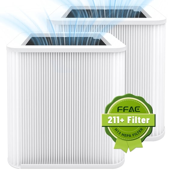 FFAC 211  Replacement  Filter Compatible with Blueair Blue pure 211  Air Purifier, 2-in-1 H13 HEPA and Carbon Filters, 2 Pack