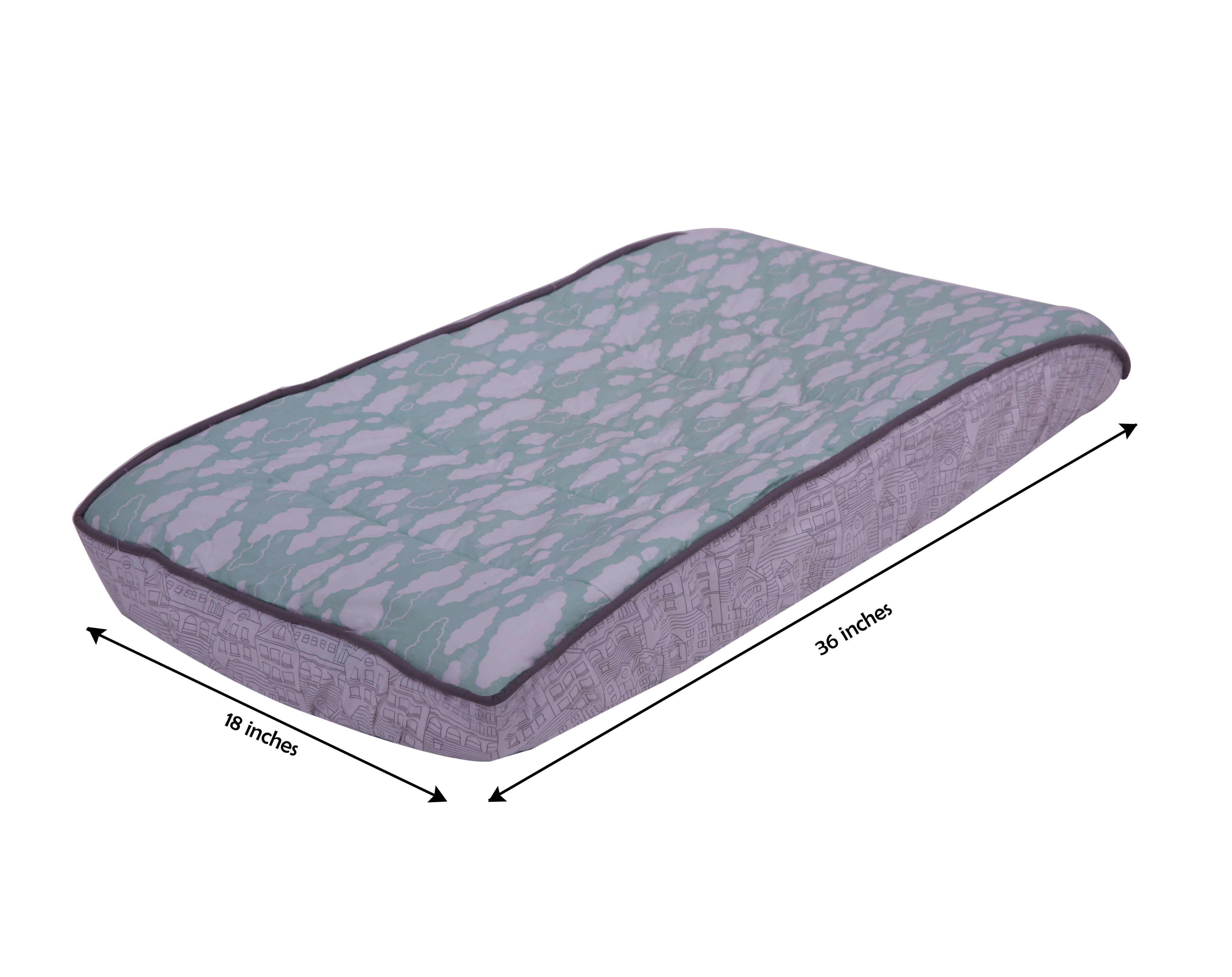 Bacati - Clouds in the City Mint/ Bacati - Clouds Quilted Changing Pad Cover