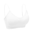 thumbnail image 6 of Women’s V-Neck Padded Tube Top with Elastic Straps Comfortable Bando Bra for Sleeping Daily Wear Soft Bralettes, L, White, 6 of 6