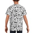 thumbnail image 5 of Wukai Black Footprints Youth Unisex Short Sleeve T-Shirt for Boys, Girls, Teens, and Kids-X-Small, 5 of 7