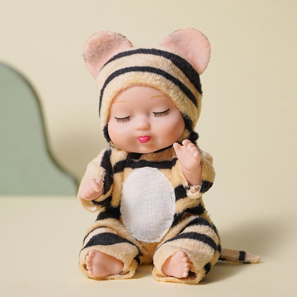 1/6 PCS 11cm mini muñeca renacida muñeca realista juguetes de muñecas realistas miniatura muñeca renacida para niñas niños pequeños y regalos para niños