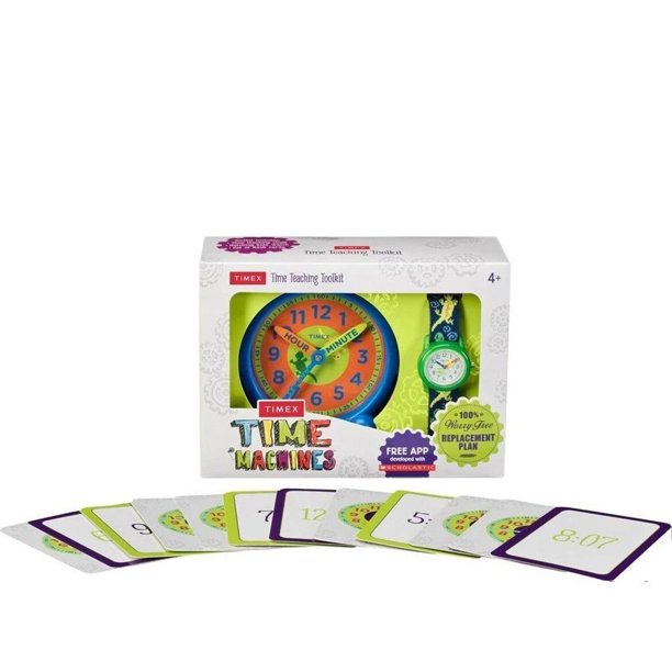 Timex TWG0149002 Time Teaching ToolKit 3 in 1 with Children's Watch,Lizard Pattern Walmart.ca