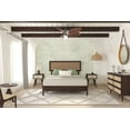 thumbnail image 3 of Grace 47" Queen Platform Bed Frame with Adjustable Headboard, Bohemian, Solid Wood, Walnut, 3 of 21