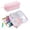 Light pink, variant on Horplkj Large Capacity Pencil Case with Initial, Expandable Canvas Pencil Pouch Zipper Bag for Sch Teens, Light Pink