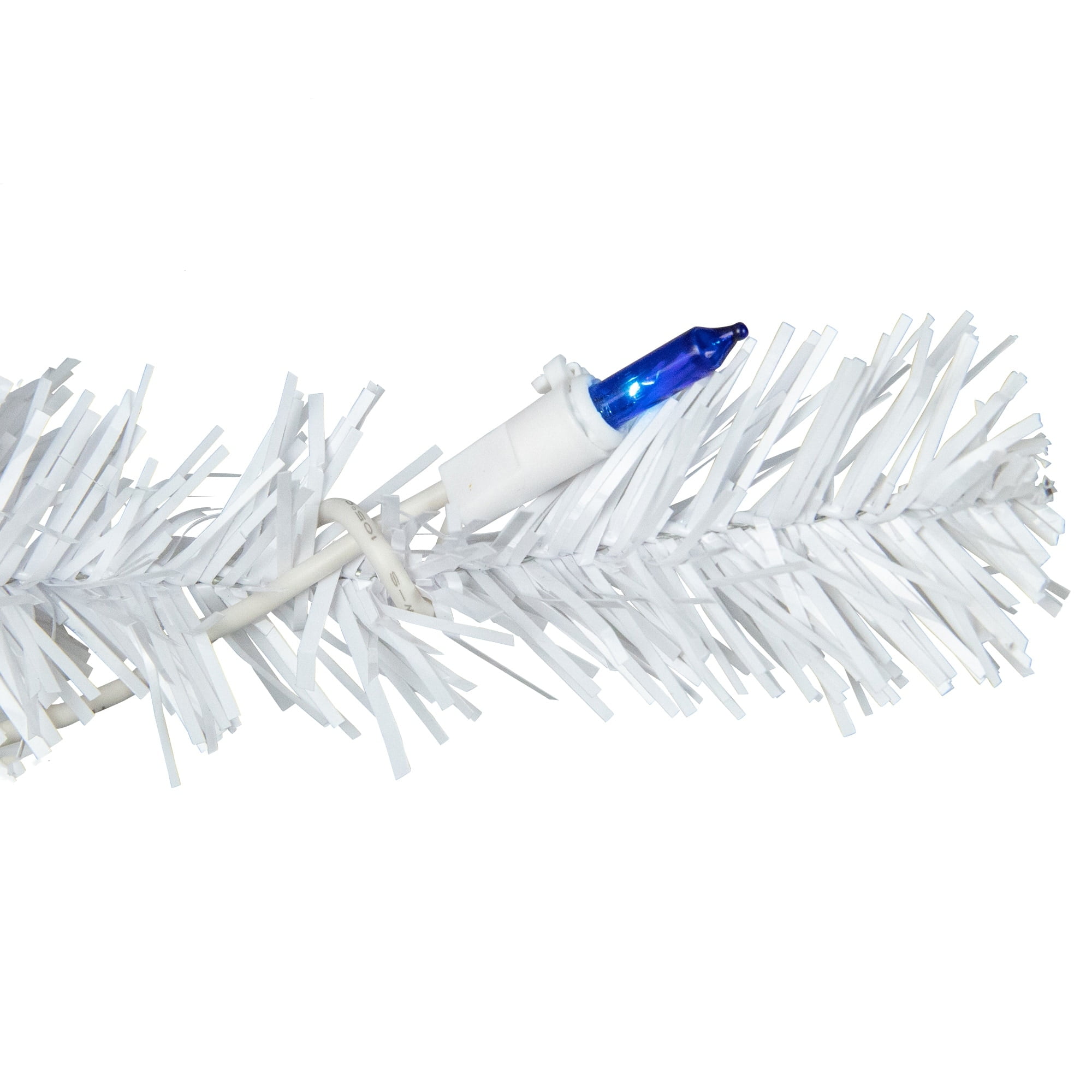 4' Pre-Lit Woodbury White Pine Slim Artificial Christmas Tree Blue
