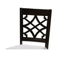 thumbnail image 5 of Baxton Studio Mael Modern and Contemporary Grey Fabric Upholstered Espresso Brown Finished 5-Piece Wood Dining Set, 5 of 6