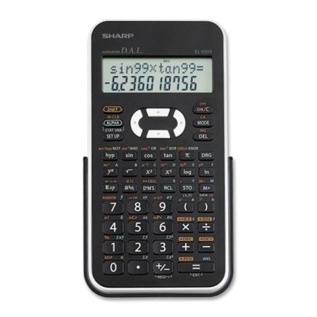 Sharp EL531X Scientific Calculator - 272 Functions - 2 Line(s) - 12 Character(s) - LCD - Battery Powered - 1.5quot; x 3.3quot; x 6quot; - Black, White