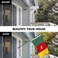 thumbnail image 3 of G128 Combo Pack: 6 Feet Tangle Free Spinning Flagpole (Black) Cameroon Cameroonian Flag 3x5 ft Printed 150D Brass Grommets (Flag Included) Aluminum Flag Pole, 3 of 9