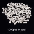 thumbnail image 3 of PH 1000pcs 6mm Rhinestone Spacer Beads Sliver Plated Rondelle Spacer Beads Wavy Spacer Beads for Jewelry Making Silver, 3 of 6