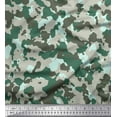 thumbnail image 1 of Soimoi Crepe Silk Fabric Two Tone With Grey Camouflage Print Fabric by the Yard 42 Inch Wide, 1 of 3
