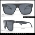 thumbnail image 3 of Mens Classic 90s Flat Top Horn Rim Plastic Urban Fashion Sunglasses [Matte Tortoise - Black], 3 of 8