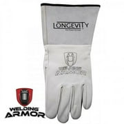 Longevity (Welding-Armor) TIG Welding / Plasma Cutting Gloves (Gray Leather) - Meduim