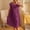 Purple, variant on Fznquz Plus Size Nightgowns for Women Short Sleeve Sexy House Dress Loose Red Lace Soft Sleep Shirts