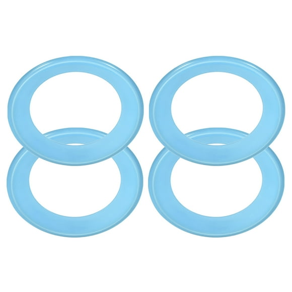 Uxcell Anneaux Volants, 4 Pcs Disques Volants en Plastique PP pour Sports, Jeux Extérieurs, Plage, Piscine, Activités, Bleu Foncé