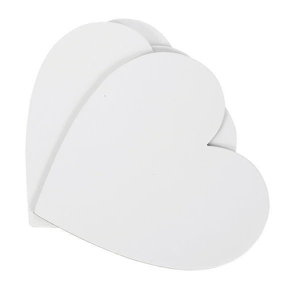 MLINS 4 Pcs Heart Shape Canvas Panel Mini Canvas Boards Cotton Blank Painting Canvases Panel For Acrylic Christmas Painting Kids Craft Supplies