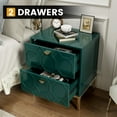 thumbnail image 5 of Boyel Living Nightstand with 2 Drawers, Modern Green End Table Nightstands Wood Bedside Table for Bedroom Living Room, 5 of 6