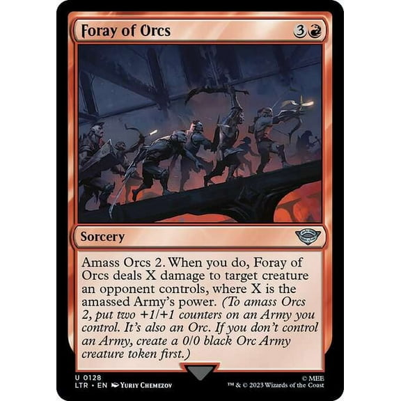 MtG Tales of Middle-Earth Uncommon Foray of Orcs #128