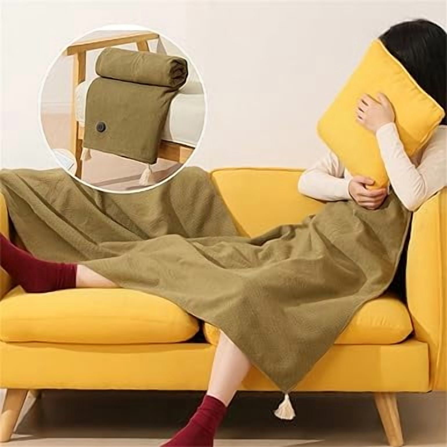 Heated Shawl Wraps for Women, 2025 New Portable Heated Blanket, Wearable Rechargeable Soft Cordless Heated Blanket