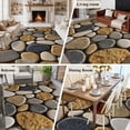 thumbnail image 5 of Large Area Rugs for Living Room Bedroom, Stones 8'x10' Rug Washable Carpet Runner Indoor Outdoor, Gravel Rock Cobblestone Natural Pattern Art Non Slip Floor Mats Rug for Kitchen, Patio, 5 of 8