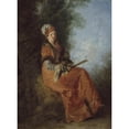 thumbnail image 3 of Jean-Antoine Watteau 11x14 Black Modern Framed Museum Art Print Titled - The Dreamer (La Dreeruse) (1712-14), 3 of 5