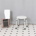 thumbnail image 2 of Pemberly Row 18" Round Adjustable Bath and Shower Stool in White, 2 of 13