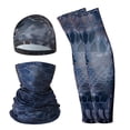 thumbnail image 2 of Camo Neck Gaiter Cooling Sun Protection Face Mask Scarf for Men Seamless UV-Blocking Balaclava Headwear for Hiking Running Cycling and Outdoor Activities,Blue, 2 of 3