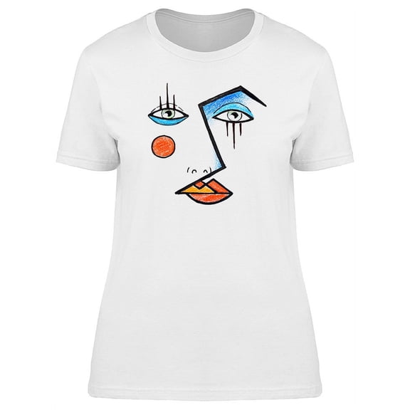 Cubist Art Face Woman T-Shirt Women -Image by Shutterstock, Female x-Large