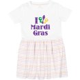thumbnail image 3 of Inktastic I Love Mardi Gras Girls Toddler Dress, 3 of 5