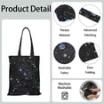 thumbnail image 4 of Rocket & Alien Reusable Fabric Tote Bag - Foldable, Large Capacity & Eco-Friendly Shopping Bag, 4 of 6