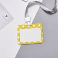 thumbnail image 6 of Kdxio Yellow And White Polka Dot Card Badge Holder Work Badge Sleeve for Office, School, Factory, ID Credit Cards, Driver Licenses and Passes, 6 of 7
