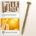 thumbnail image 4 of Deck Screws (#9x3") 65Pcs, Carbon Steel Wood Screw Decking Screws with T25 Torx Drive Head - for Wood Fence, Table, Chairs, Black, 4 of 7