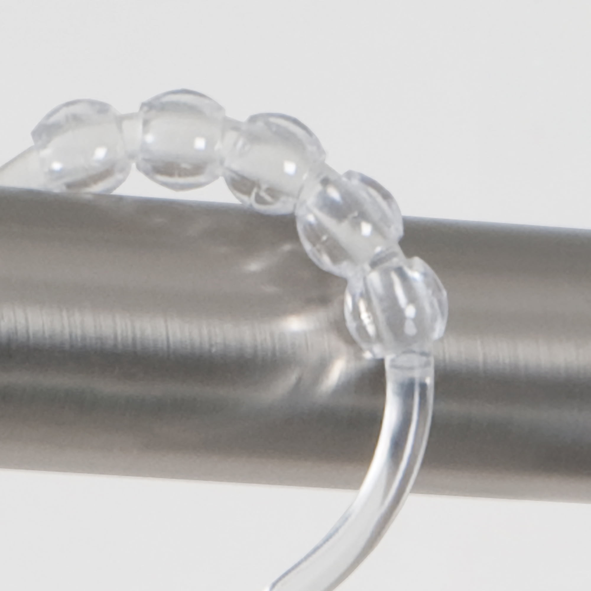 (2 pack) Mainstays Easy Glide Clear Plastic Shower Curtain Roller Hooks, Set of 12