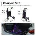 thumbnail image 3 of ZENART Foldable 3 Wheel Rollator Walker Lightweight for Seniors with 10" Wheel, Purple, 3 of 6