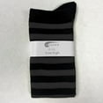 thumbnail image 2 of COUVER Women 0.5" Stripe Fashion Costume Knee High Socks, Black / Charcoal, 1 Pair, 9-11, 2 of 7