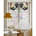 thumbnail image 4 of Black White Vintage Rooster Kitchen Valances for Windows Farmhouse Linen Window Valance Curtain for Living Room Window Treatment Watercolor Farmhouse Animals Valance Rod Pocket Topper, 42 x 12 Inch, 4 of 6
