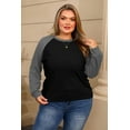 thumbnail image 2 of OHHSHEEN Plus Size Women's Sweatshirts, Waffle Knit Tops for Women Loose Fit, Pullover Sweaters for Womens, 2 of 6