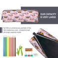 thumbnail image 5 of Honeii Pink Butterfly Daisy Pattern Pencil Case, Pencil Pouch, Pencil Case Small, Pencil Pouch Aesthetic, PVC Pencil Pouch, Pencil Bag, Makeup Pouch, 5 of 7