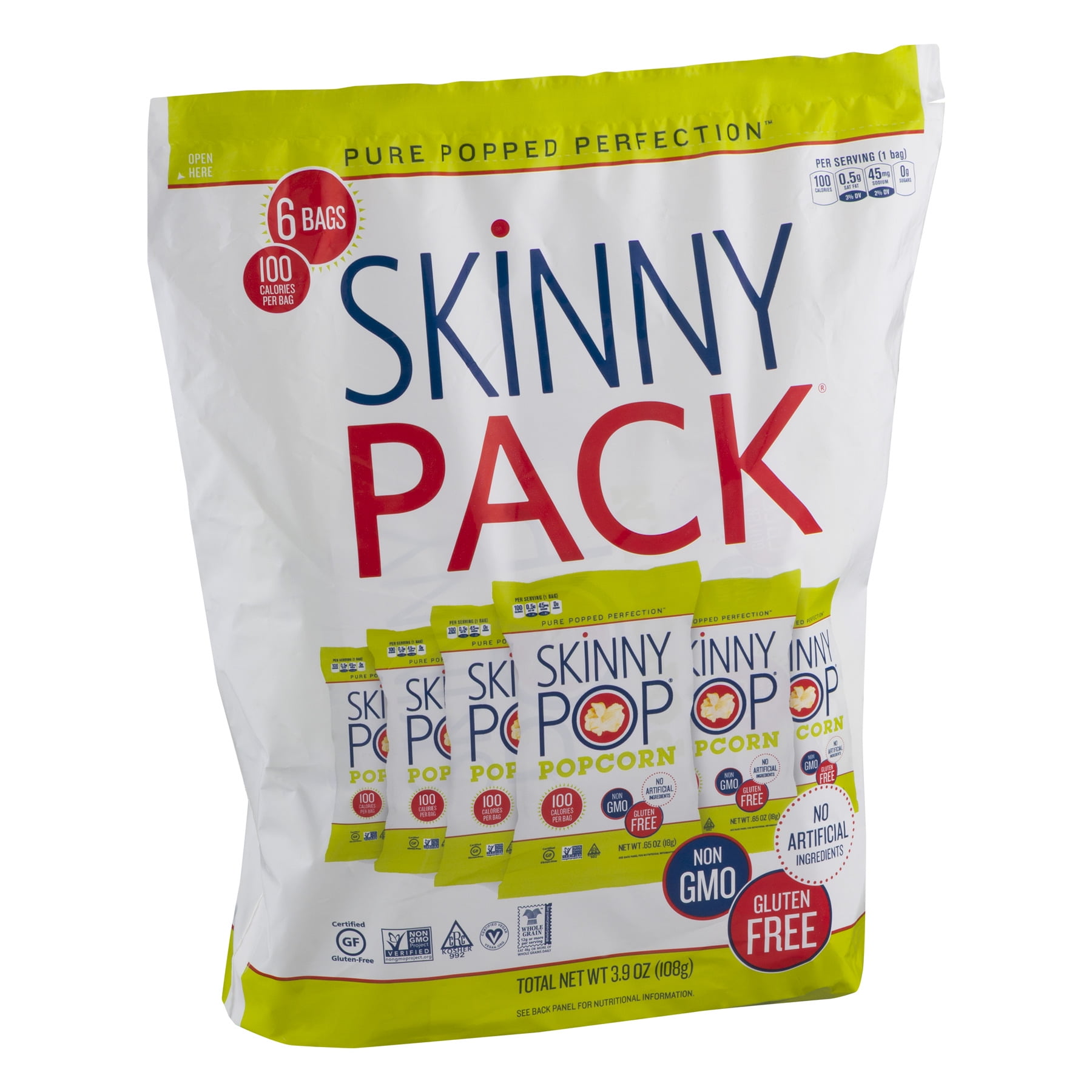 Skinnypop Popcorn Skinnypack Original 6 Count 100 Calorie Bags Skinnypop Popcorn Skinnypack Original 6 Count 100 Calorie Bags