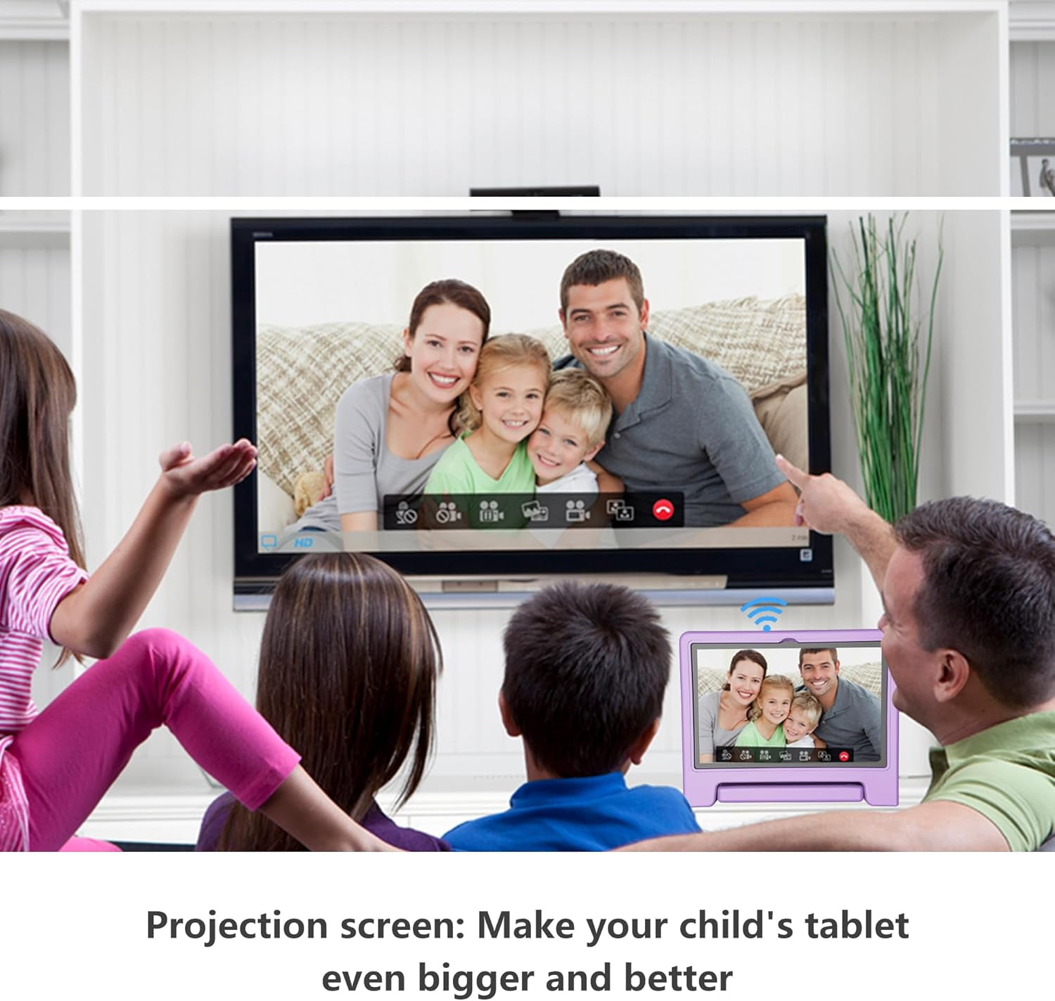 Kids Tablet 10 Inch, Tablet for Kids Android 13, 4GB+64GB, 8-Core CPU, WiFi 6, 12H Battery Life, Parental Control, 1280 * 802 HD Display, Dual Cameras, Shockproof Case, Pre-Installed Educational Apps