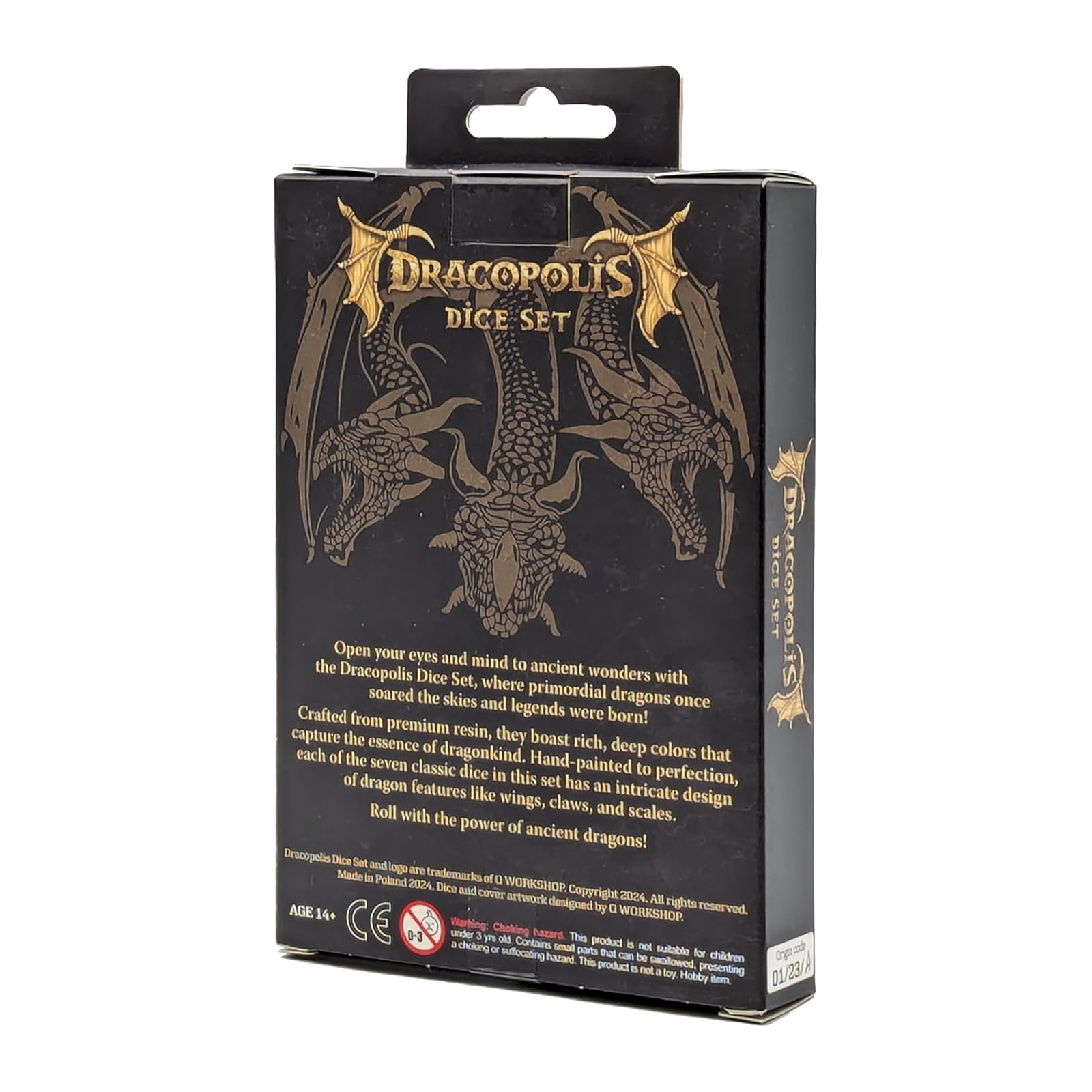 Q-Workshop Dracopolis Scandinavian Blackfang 7 Piece Dice Set