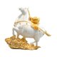 thumbnail image 3 of Escultura de caballo, figura de Feng Shui chino, resina, obra de arte fina, animal Oro blanco, 3 of 9