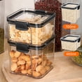 thumbnail image 1 of POINTERTECK Airtight Food Storage Container with Lids Clear Plastic Dry Food Canisters Kitchen Pantry Organization and Storage for Cereal Flour Sugar Coffee Rice Nuts Snacks, 1 of 8