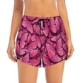 thumbnail image 4 of Lsque Butterfly Printed Women's Running Shorts with Liner Pockets,Elastic Quick Dry Workout Athletic Gym Yoga Shorts,Womens High Waist Shorts-Medium, 4 of 9