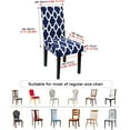 thumbnail image 3 of Dining Room Chair Covers Set of 4, Washable Kitchen Seat Protector, Removable Printed Stretchable Parsons Chair Slipcover for Room, Office, Hotel, Ceremony(01# Cyan), 3 of 6