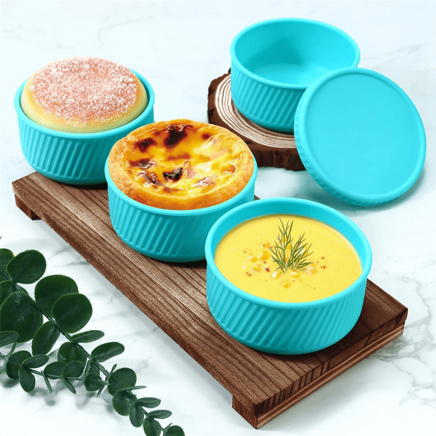 JOERSH Lot de 2 moules à œufs en silicone pour friteuse à air comprimé de 10,2 cm, moules en silicone pour la cuisson d'œufs, sandwichs de petit-déjeuner, crêpes, muffins géants, moules à