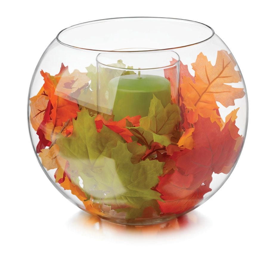 Libbey Glass 3.9" x 4.9" Footed Bubble Ball
